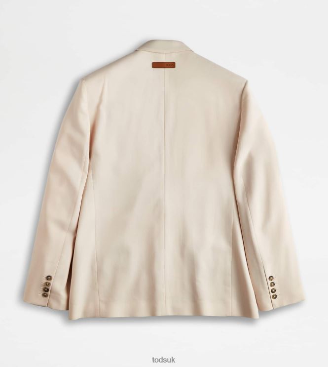 Tod's Women Oversized Blazer in Wool 602L84599 Off White