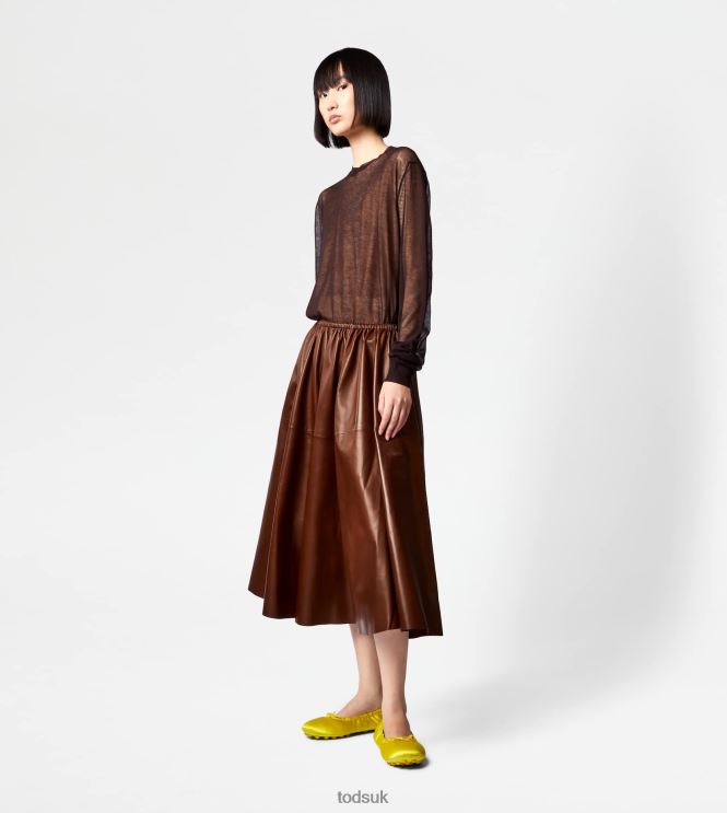 Tod's Women Semi-transparent Round Neck Jumper 602L84570 Brown