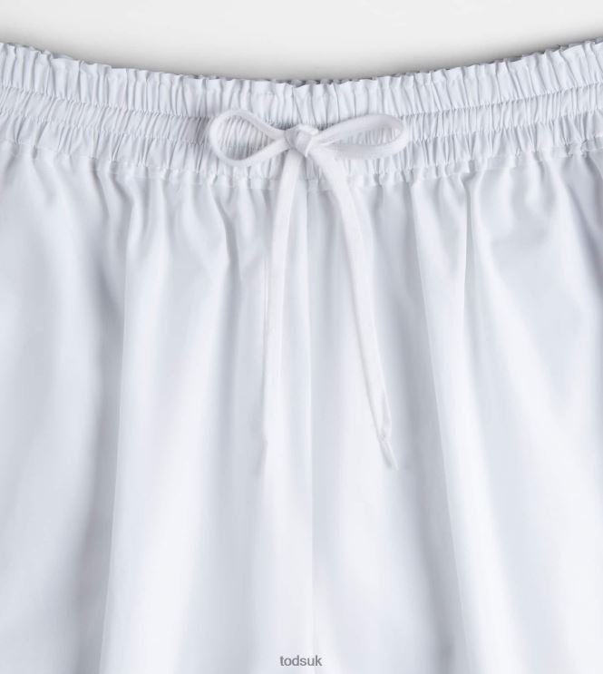 Tod's Women Bermuda Shorts in Poplin 602L84617 White