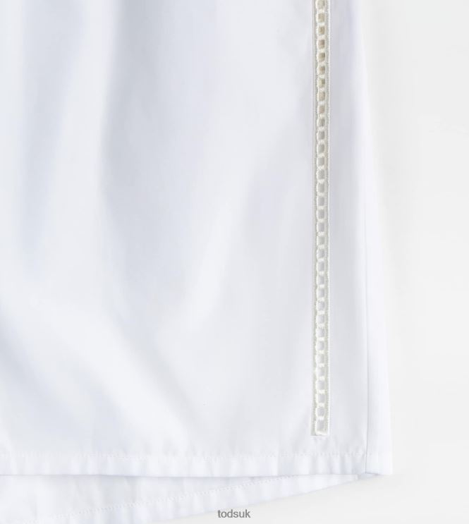 Tod's Women Bermuda Shorts in Poplin 602L84617 White
