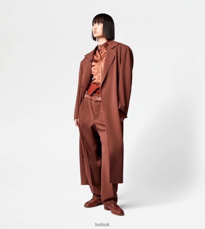 Tod's Women Pants in Wool 602L84565 Brown