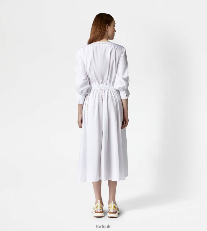 Tod's Women Dress in Poplin 602L841135 White