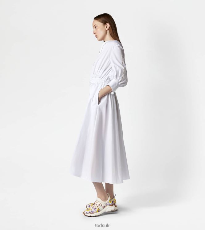 Tod's Women Dress in Poplin 602L841135 White