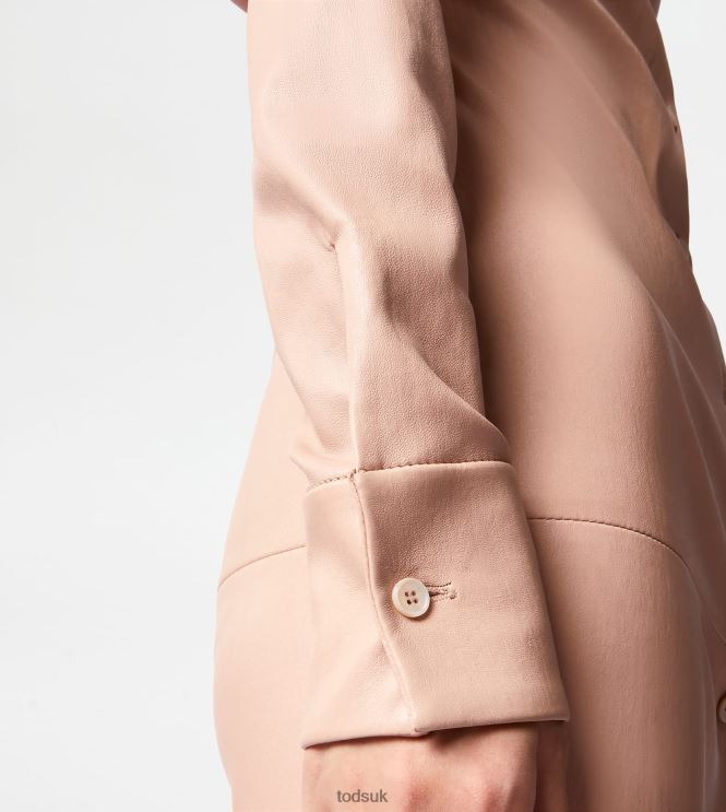 Tod's Women Midi Dress in Stretch Nappa Leather 602L84561 Pink