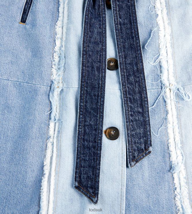 Tod's Women Skirt in Denim 602L84591 Blue/Light Blue