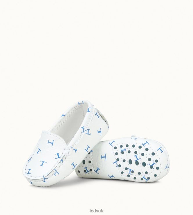 Tod's Women Gommino Driving Shoes in Nubuck 602L84626 White
