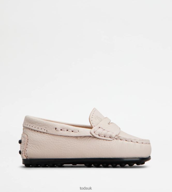 Tod's Women Junior City Gommino Driving Shoes in Leather 602L84629 Pink