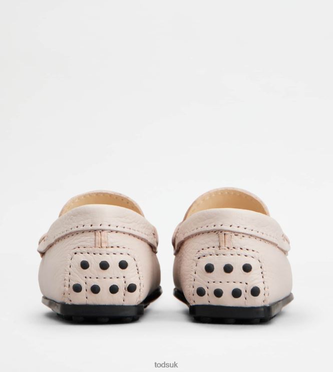 Tod's Women Junior City Gommino Driving Shoes in Leather 602L84629 Pink