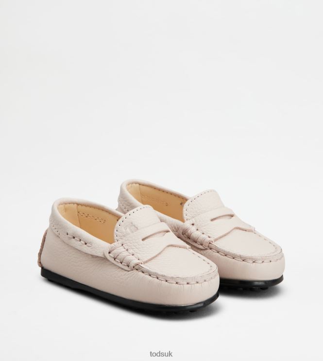 Tod's Women Junior City Gommino Driving Shoes in Leather 602L84629 Pink