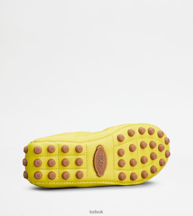 Tod's Women Bubble Ballerinas in Leather 602L84184 Yellow/Brown