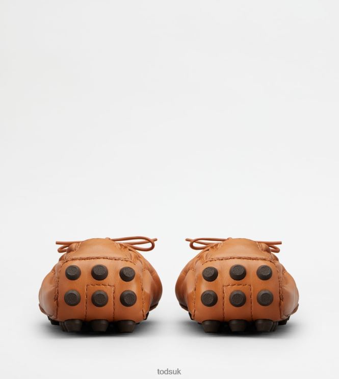 Tod's Women Bubble Ballerinas in Leather 602L84186 Brown