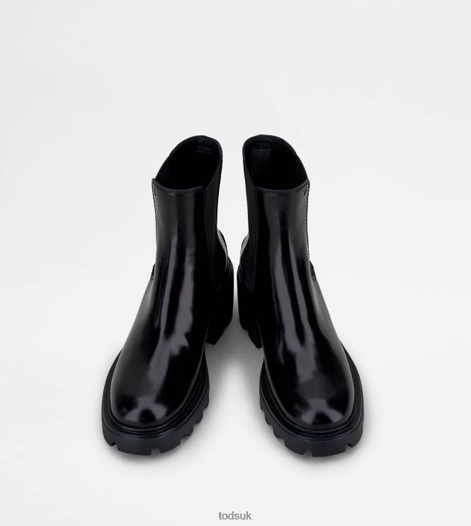 Tod's Women Ankle Boots in Leather 602L84167 Black