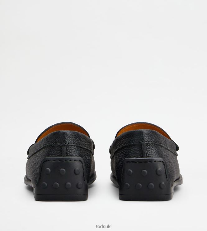 Tod's Women City Gommino Driving Shoes in Leather 602L8474 Black