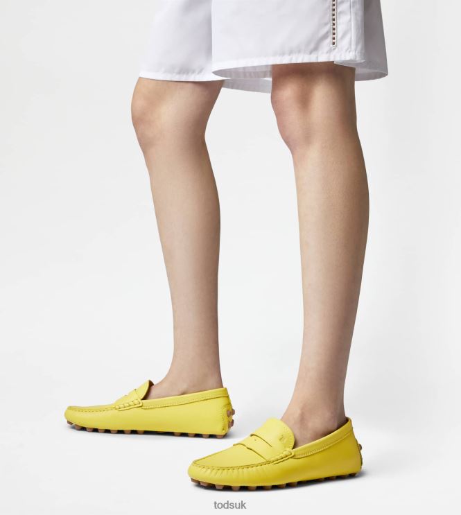 Tod's Women Gommino Bubble in Leather 602L8483 Yellow