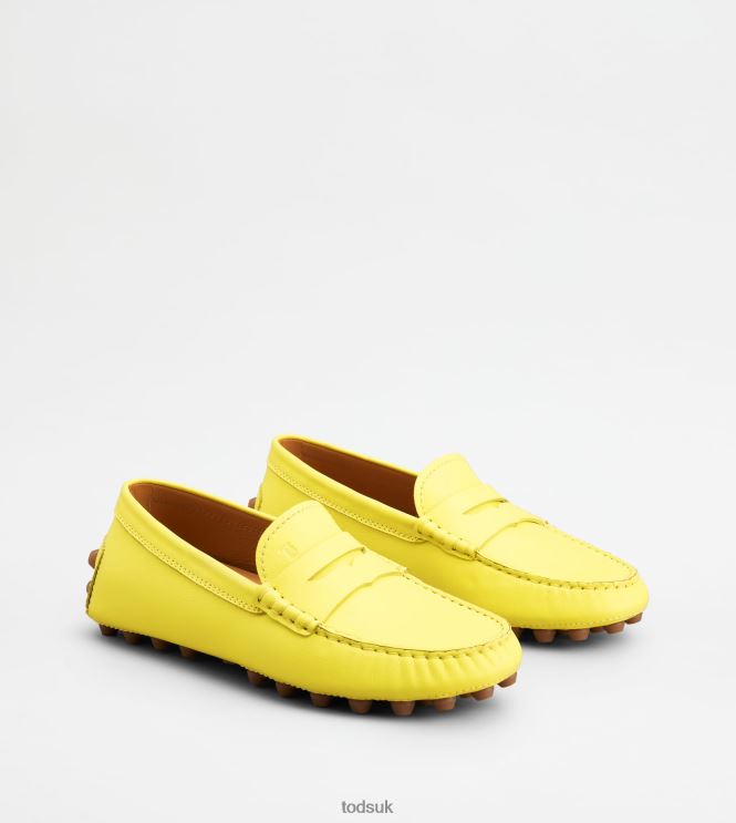 Tod's Women Gommino Bubble in Leather 602L8483 Yellow