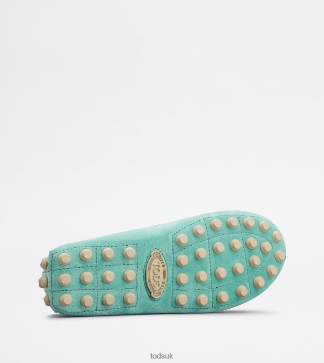 Tod's Women Gommino Bubble in Suede 602L8482 Light Blue