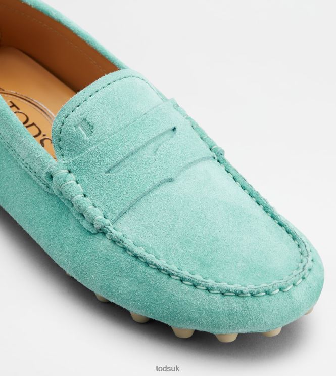 Tod's Women Gommino Bubble in Suede 602L8482 Light Blue