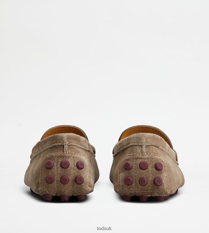 Tod's Women Gommino Bubble in Suede 602L8486 Brown/Burgundy