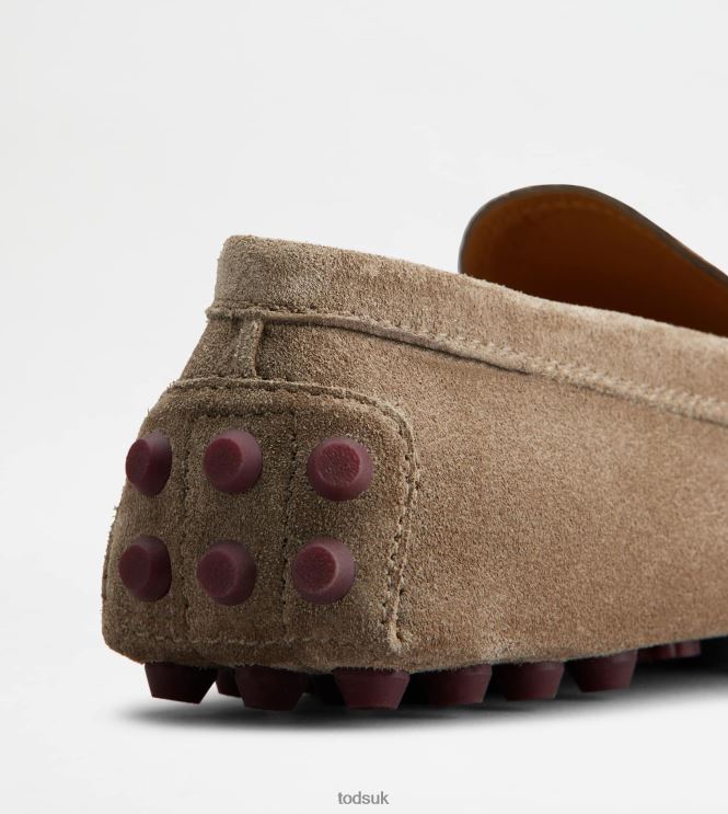 Tod's Women Gommino Bubble in Suede 602L8486 Brown/Burgundy