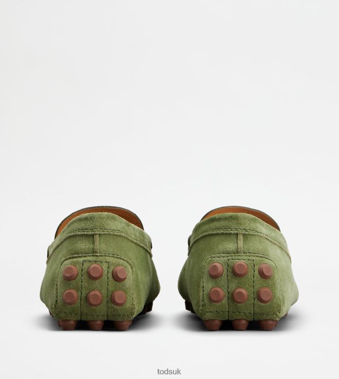 Tod's Women Gommino Bubble in Suede 602L8490 Green
