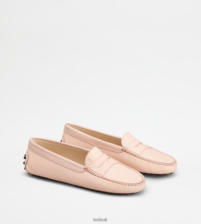 Tod's Women Gommino Driving Shoes in Leather 602L84109 Pink