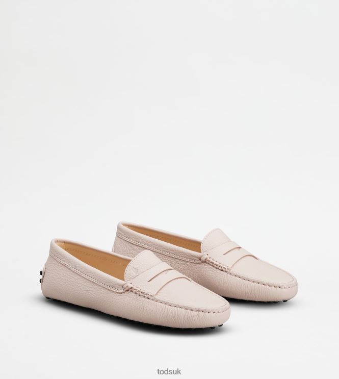 Tod's Women Gommino Driving Shoes in Leather 602L84110 Pink
