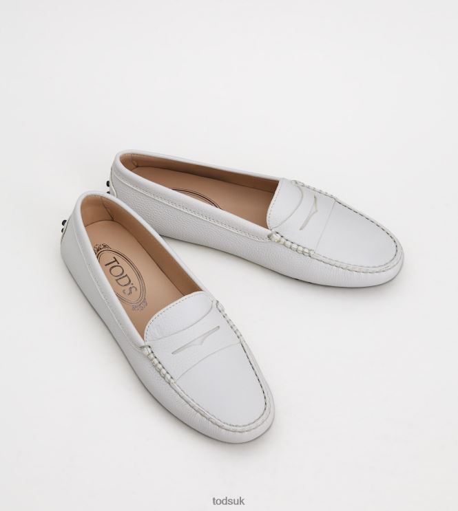 Tod's Women Gommino Driving Shoes in Leather 602L8464 White