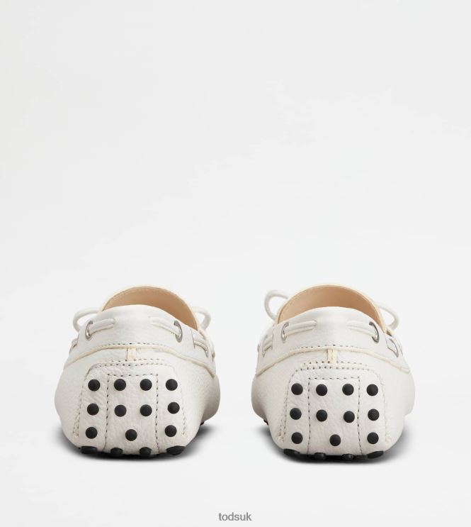 Tod's Women Gommino Driving Shoes in Leather 602L8466 White