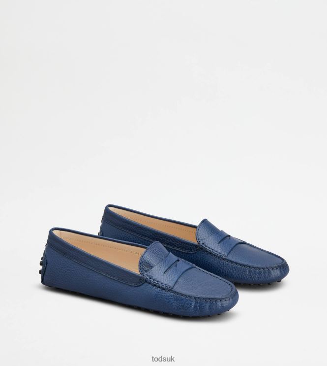 Tod's Women Gommino Driving Shoes in Leather 602L8476 Blue