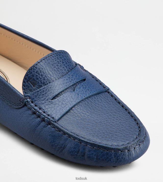 Tod's Women Gommino Driving Shoes in Leather 602L8476 Blue