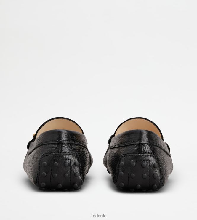 Tod's Women Gommino Driving Shoes in Leather 602L8478 Black