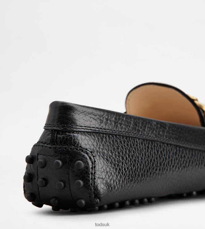 Tod's Women Gommino Driving Shoes in Leather 602L8478 Black