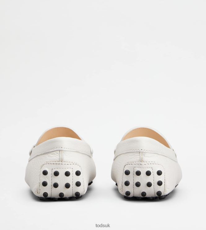 Tod's Women Gommino Driving Shoes in Leather 602L8481 White
