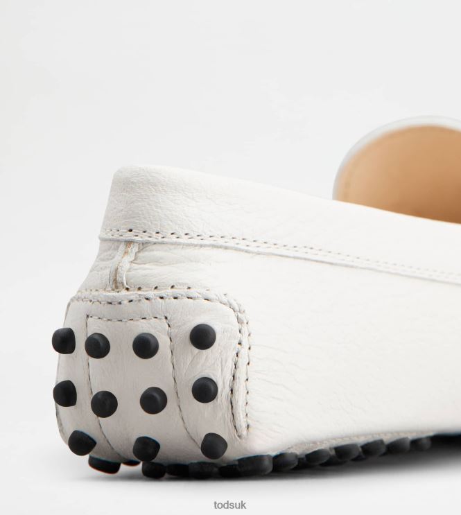 Tod's Women Gommino Driving Shoes in Leather 602L8481 White