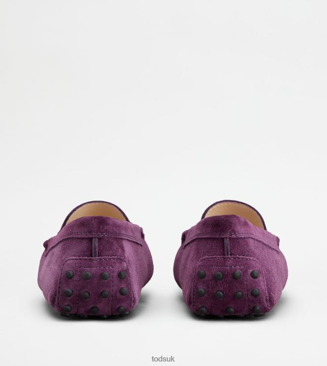 Tod's Women Gommino Driving Shoes in Suede 602L84112 Violet