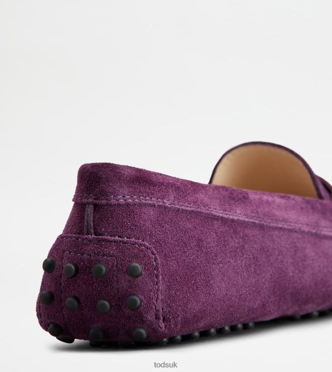 Tod's Women Gommino Driving Shoes in Suede 602L84112 Violet