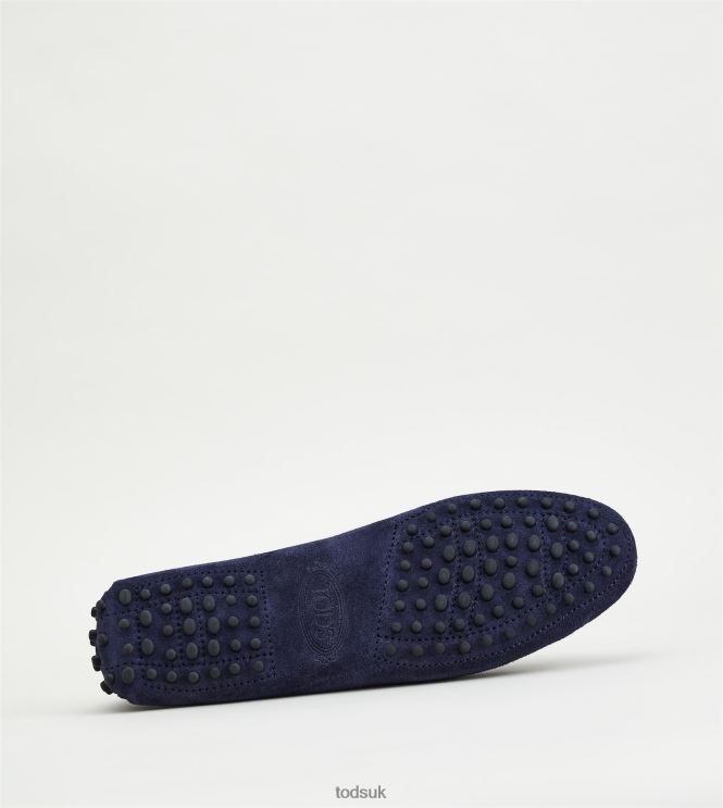 Tod's Women Gommino Driving Shoes in Suede 602L84113 Blue