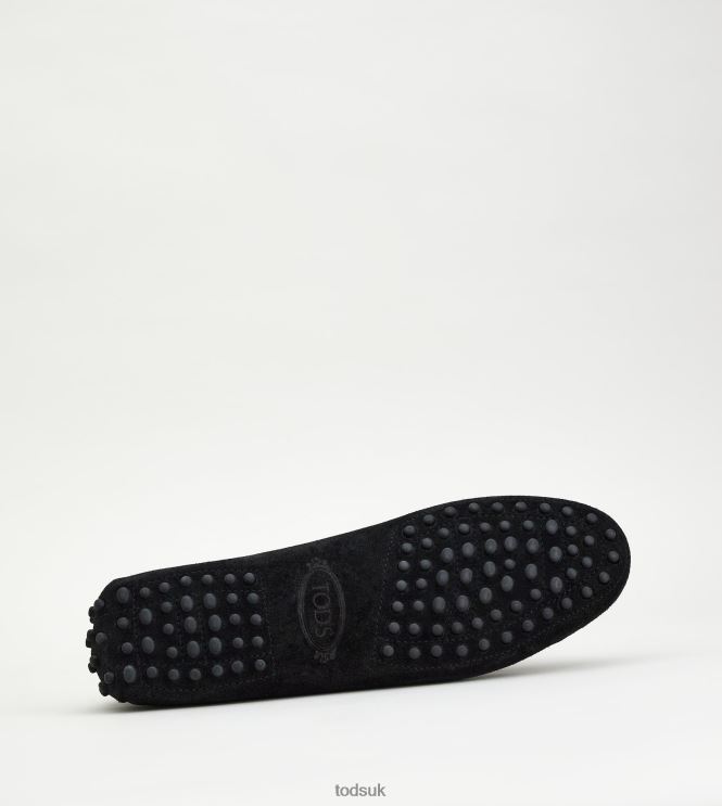 Tod's Women Gommino Driving Shoes in Suede 602L8465 Black