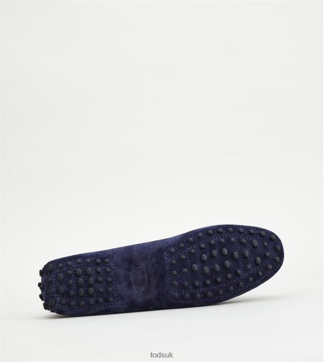 Tod's Women Gommino Driving Shoes in Suede 602L8470 Blue