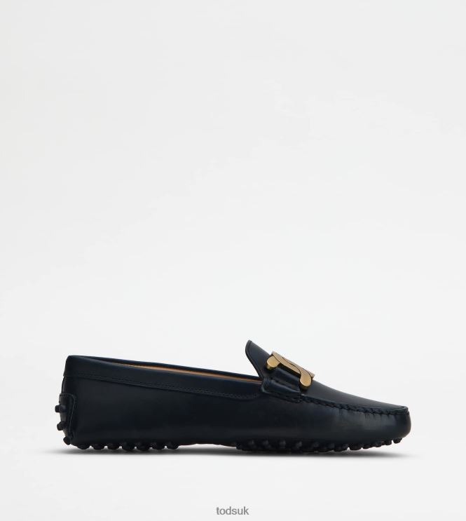 Tod's Women Kate Gommino Driving Shoes in Leather 602L8497 Black