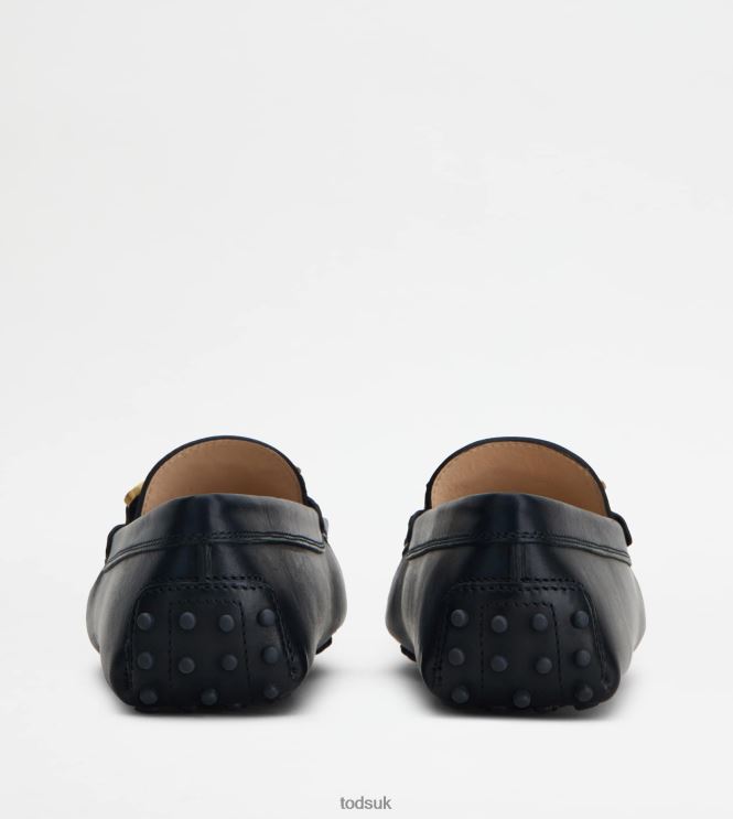 Tod's Women Kate Gommino Driving Shoes in Leather 602L8497 Black