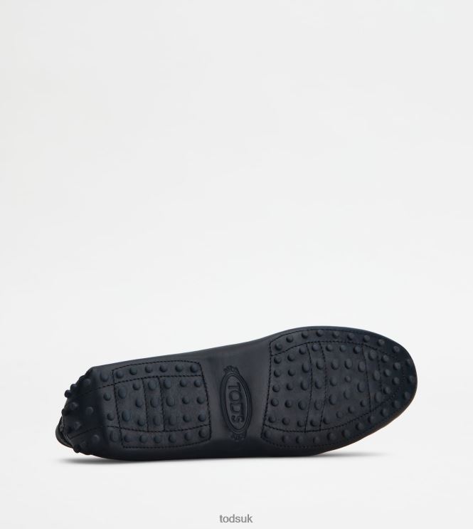 Tod's Women Kate Gommino Driving Shoes in Leather 602L8497 Black