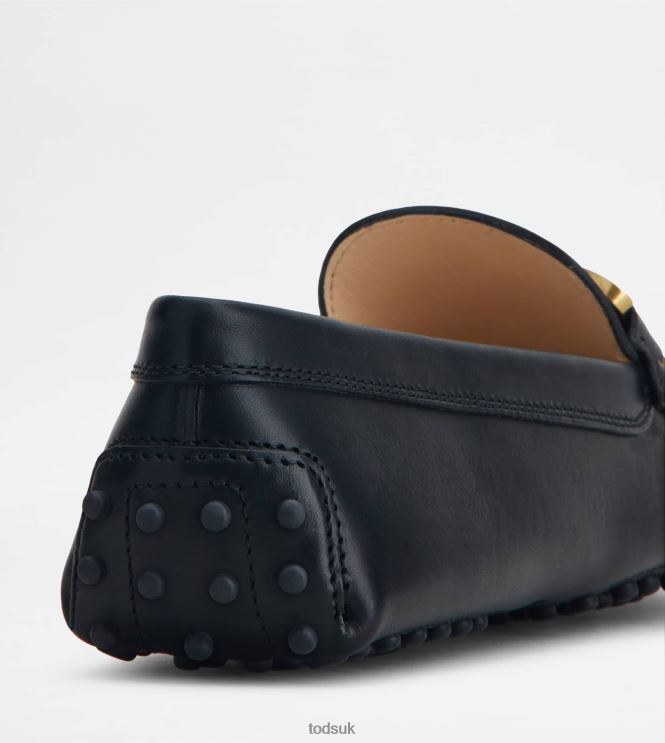 Tod's Women Kate Gommino Driving Shoes in Leather 602L8497 Black