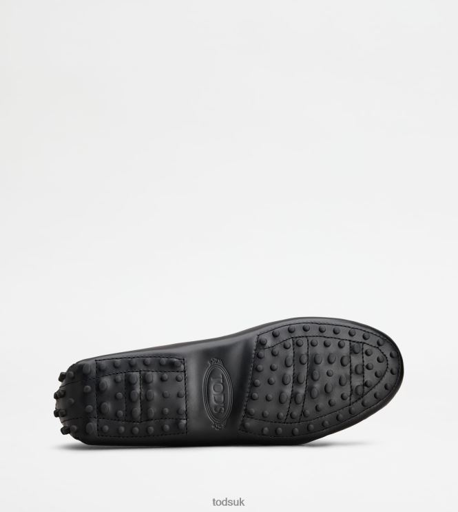 Tod's Women Kate Gommino Driving Shoes in Leather 602L8498 Black