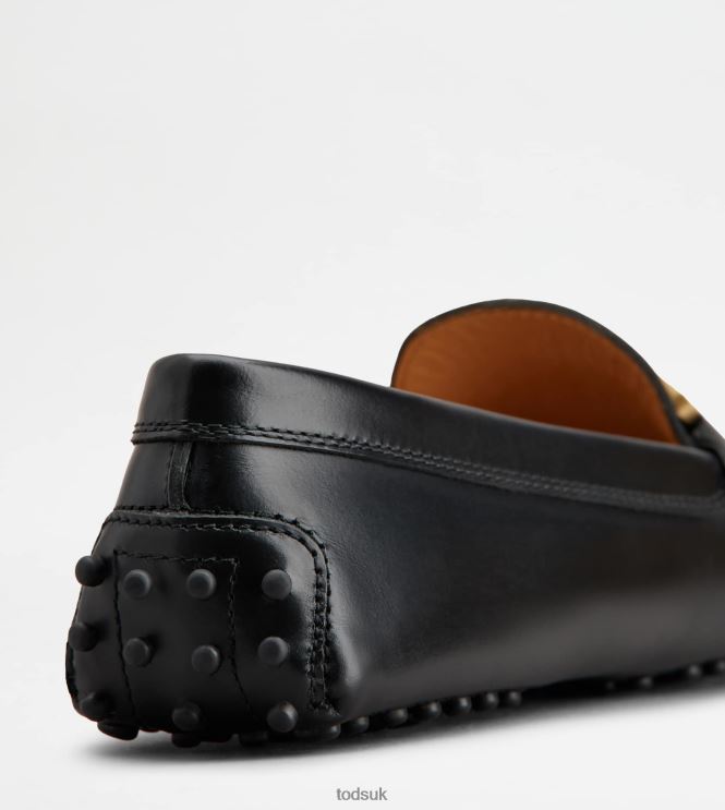 Tod's Women Kate Gommino Driving Shoes in Leather 602L8498 Black