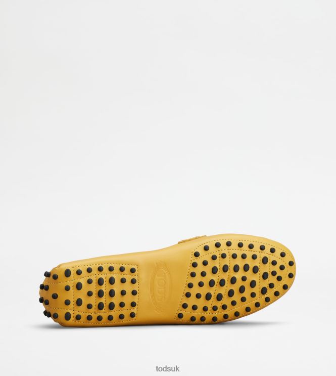 Tod's Women T Timeless Gommino Driving Shoes in leather 602L84100 Yellow