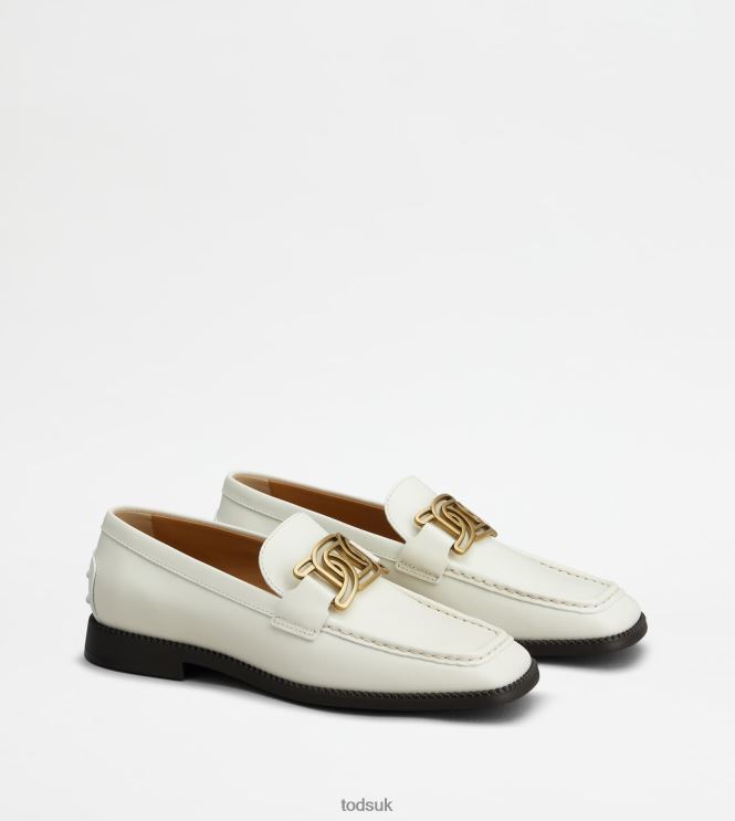 Tod's Women Kate Loafers in Leather 602L8445 White
