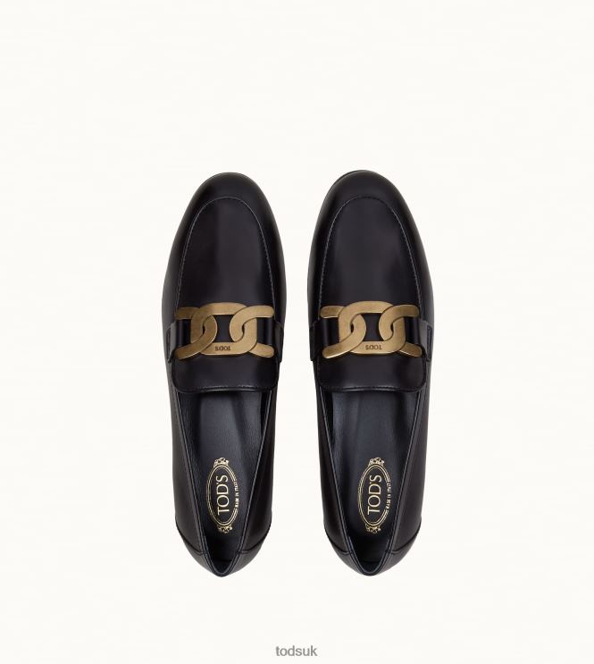 Tod's Women Kate Loafers in Leather 602L8455 Black
