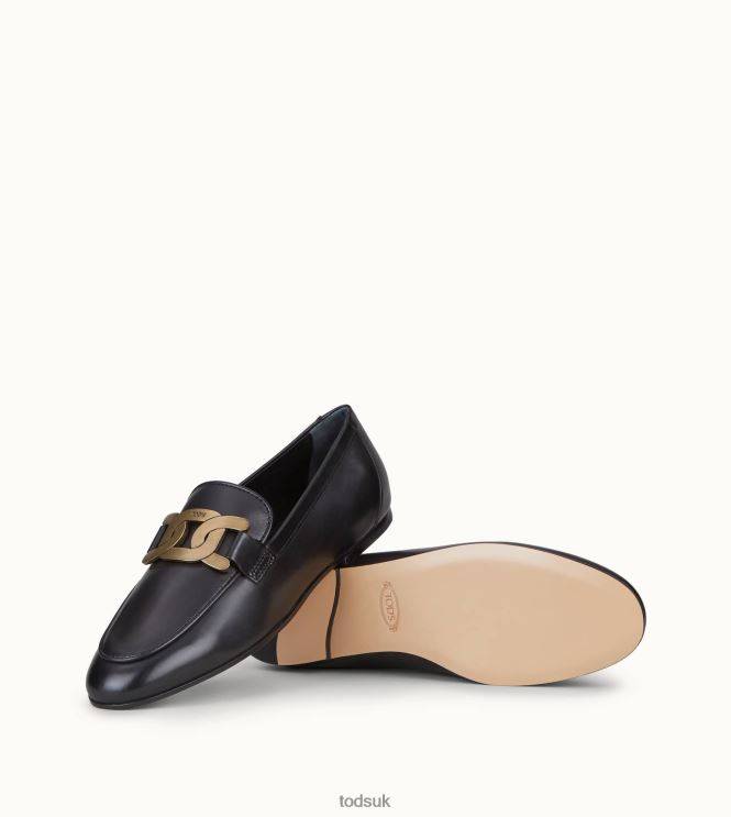 Tod's Women Kate Loafers in Leather 602L8455 Black