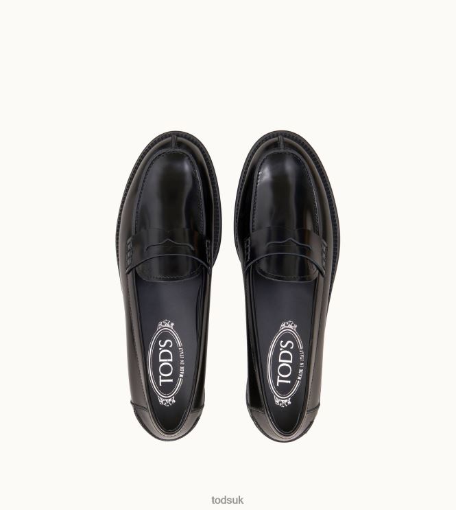 Tod's Women Leather Loafers 602L8426 Black